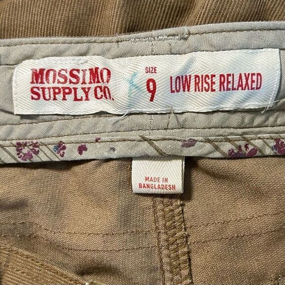 NWT Mossimo Supply Co. Pants Womens Size 9 Brown Low Rise Relaxed Corduroy Cargo - Picture 7 of 9